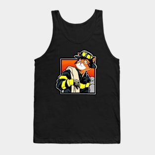 The Firefighter Cat Tank Top